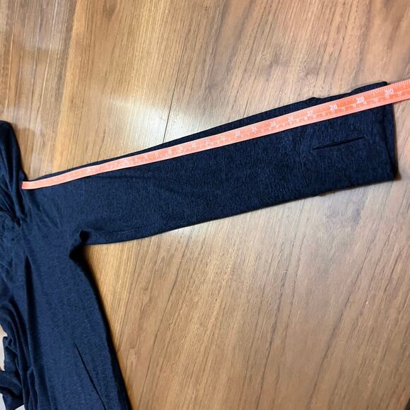 Outdoor Voices Hoodie Soft Cloud Knit Navy Thumb Holes Kangaroo Pocket Popover - Picture 9 of 13